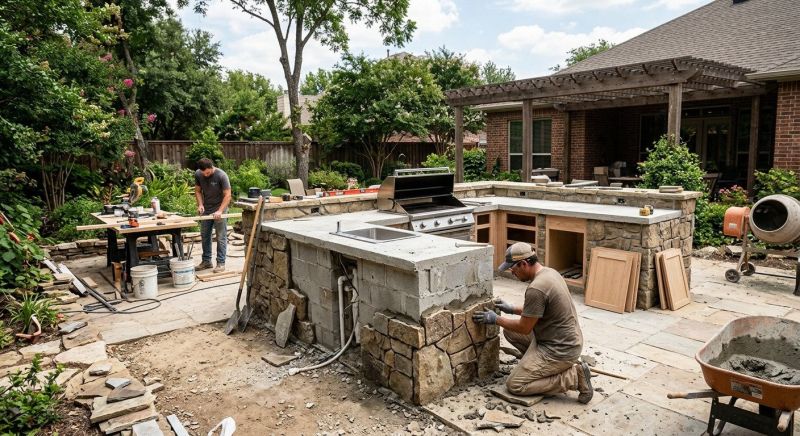 Outdoor Kitchen Construction in Cypress, TX