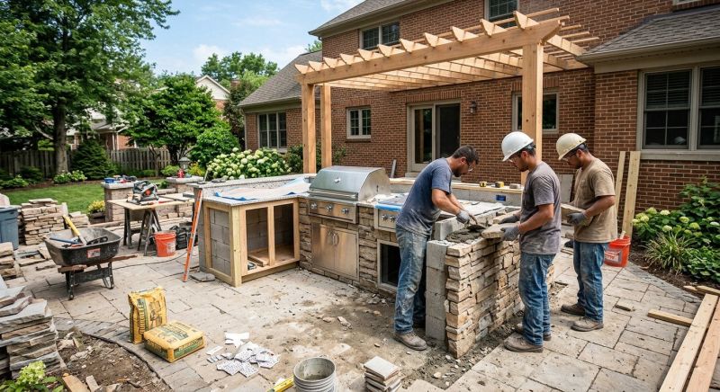 Outdoor Kitchen Construction in Cypress, TX